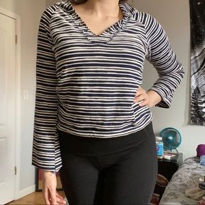 Sanctuary Striped Hooded Sweater